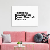 Breukbewegingen (Breakdansen) Canvas Afdruk (Insitu (Woonkamer))