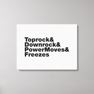 Breukbewegingen (Breakdansen) Canvas Afdruk