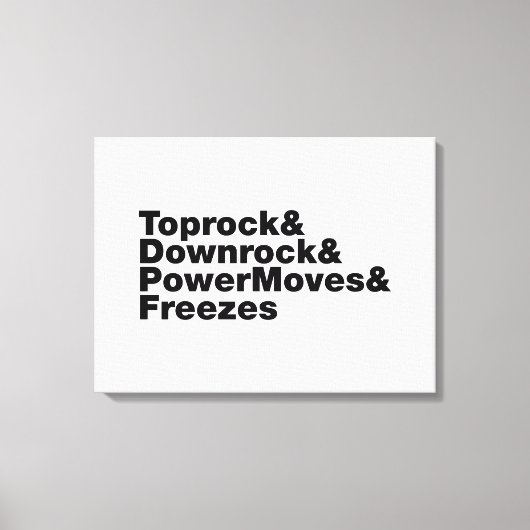 Breukbewegingen (Breakdansen) Canvas Afdruk (Voorkant)