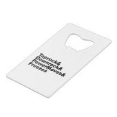 Breukbewegingen (Breakdansen) Creditkaart Flessenopener (Achterkant Gekanteld)