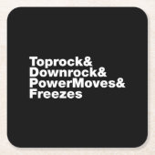 Breukbewegingen (Breakdansen) Kartonnen Onderzetters (Voorkant)