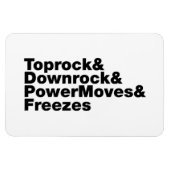 Breukbewegingen (Breakdansen) Magneet (Horizontaal)