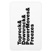 Breukbewegingen (Breakdansen) Magneet (Verticaal)