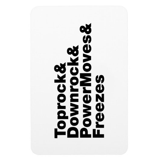 Breukbewegingen (Breakdansen) Magneet (Verticaal)