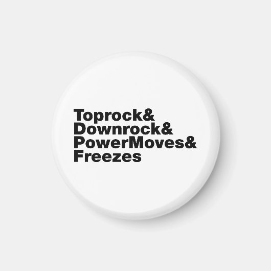 Breukbewegingen (Breakdansen) Magneet (Voorkant)