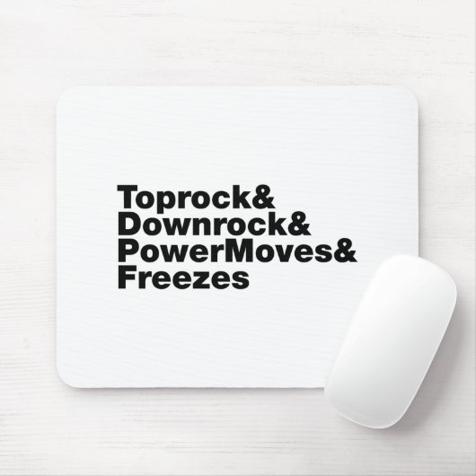 Breukbewegingen (Breakdansen) Muismat (Met muis)