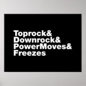 Breukbewegingen (Breakdansen) Poster (Voorkant)