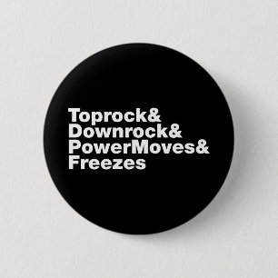 Breukbewegingen (Breakdansen) Ronde Button 5,7 Cm