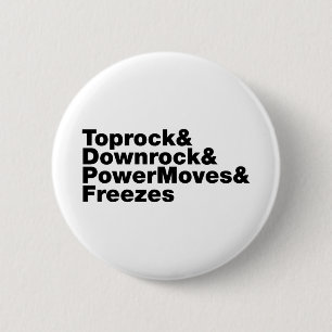 Breukbewegingen (Breakdansen) Ronde Button 5,7 Cm