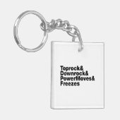 Breukbewegingen (Breakdansen) Sleutelhanger (Voorkant Links)