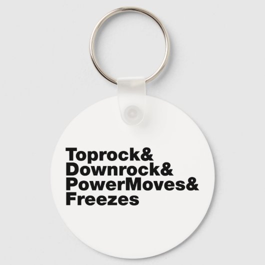 Breukbewegingen (Breakdansen) Sleutelhanger (Voorkant)