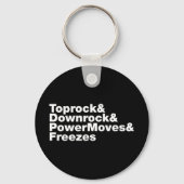 Breukbewegingen (Breakdansen) Sleutelhanger (Voorkant)