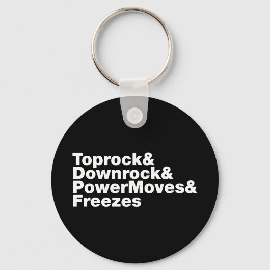 Breukbewegingen (Breakdansen) Sleutelhanger (Voorkant)