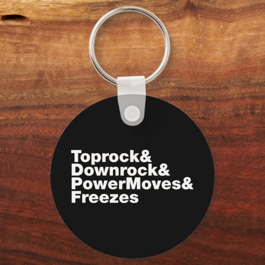 Breukbewegingen (Breakdansen) Sleutelhanger (Voorkant)