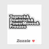 Breukbewegingen (Breakdansen) Sticker (Vel)
