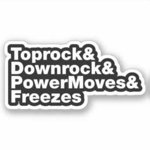 Breukbewegingen (Breakdansen) Sticker