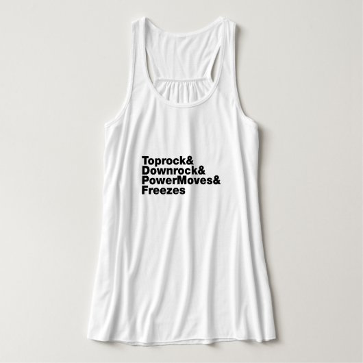 Breukbewegingen (Breakdansen) Tanktop (Design voorkant)