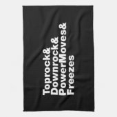 Breukbewegingen (Breakdansen) Theedoek (Verticaal)