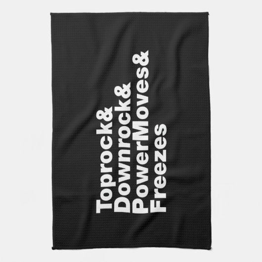 Breukbewegingen (Breakdansen) Theedoek (Verticaal)