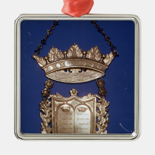 Breukbord of schild voor torah Scroll Metalen Ornament (Voorkant)