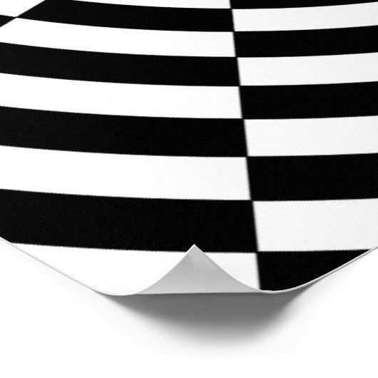 Breuken optische illusie B&W Poster (Hoek)