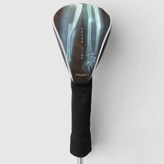 Breuken Radius en Ulna Xray "Pauze tijd"   Golfheadcover (Voorkant)