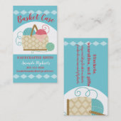 Breuken van haakwerk van visitekaartje van garen (Voorkant / Achterkant)