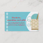 Breuken van haakwerk van visitekaartje van garen (Achterkant)