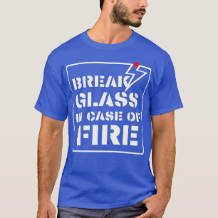 breukglas in hoesje van vuur t-shirt