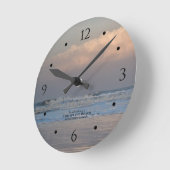 Breukgolf op Ocean Beach Sunrise Clock Ronde Klok (Hoek)