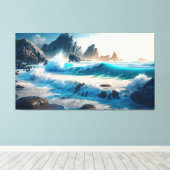 Breukgolven Canvas Afdruk (Insitu (Houten vloer))