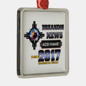 Breuknieuws-klasse 2017 metalen ornament (Rechts)