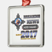 Breuknieuws-klasse 2017 metalen ornament (Links)