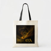 Breukpunt Abstracte Art Monogram Bag Tote Bag (Voorkant)