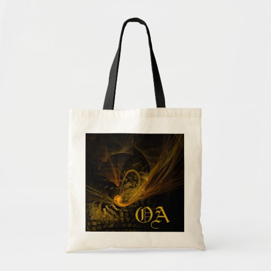 Breukpunt Abstracte Art Monogram Bag Tote Bag (Voorkant)