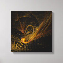 Breukpunt Abstracte kunst zwart-wit Canvas Afdruk