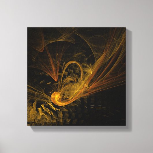 Breukpunt Abstracte kunst zwart-wit Canvas Afdruk (Voorkant)