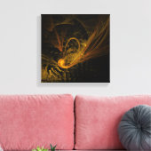 Breukpunt Abstracte kunst zwart-wit Canvas Afdruk (Insitu (Woonkamer))