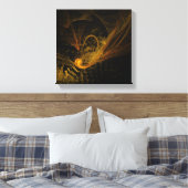 Breukpunt Abstracte kunst zwart-wit Canvas Afdruk (Insitu (Slaapkamer))