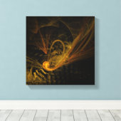 Breukpunt Abstracte kunst zwart-wit Canvas Afdruk (Insitu (Houten vloer))