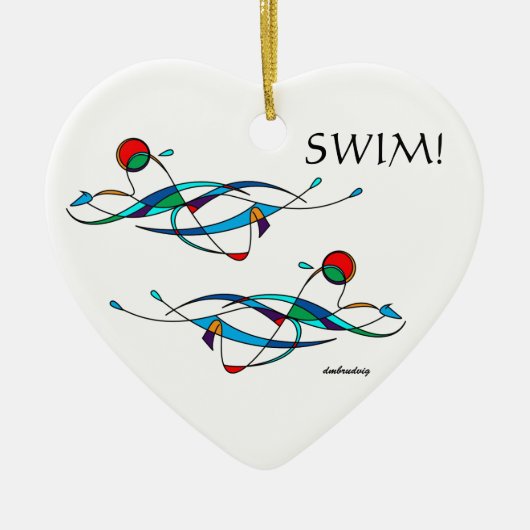 Breukzwemmer Dubbel Keramisch Ornament (Voorkant)