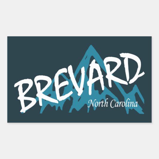 Brevard North Carolina Bergen Rechthoekige Sticker (Voorkant)