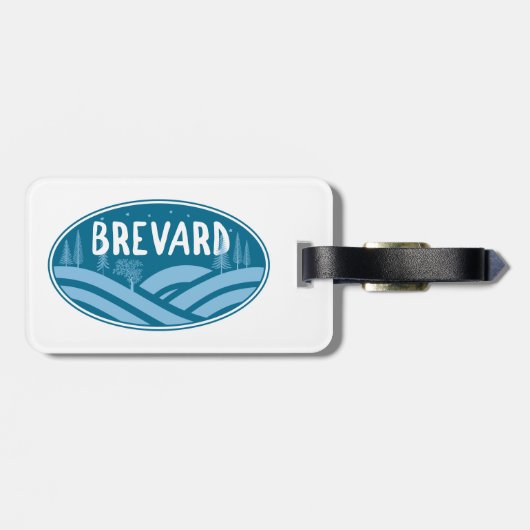 Brevard North Carolina buiten Bagagelabel (Achterkant horizontaal)