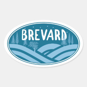 Brevard North Carolina buiten Ovale Sticker