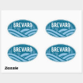 Brevard North Carolina buiten Ovale Sticker (Vel)