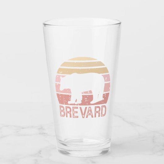 Brevard North Carolina Retro Beer Glas (Voorkant)