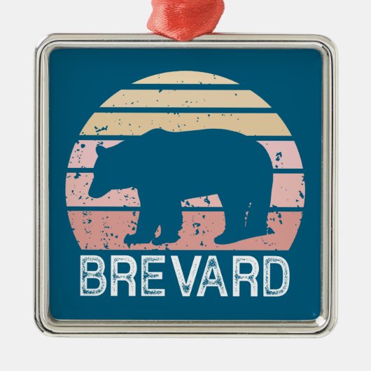 Brevard North Carolina Retro Beer Metalen Ornament (Voorkant)
