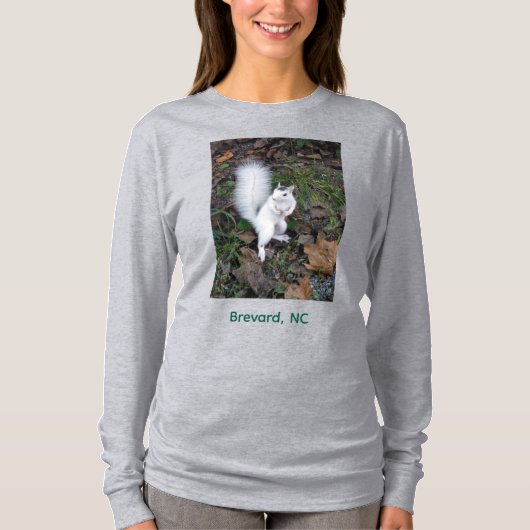 Brevard White Squirrel - Long Sleeved T-Shirt (Voorkant)
