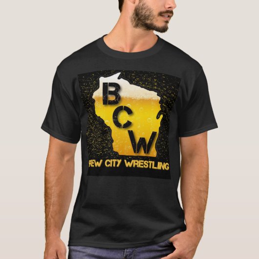 Brew City Wrestling Beer State T-shirt (Voorkant)