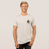 Brew Crew Beer Superhero Funny Tee Tri-Blend Shirt (Voorkant volledig)